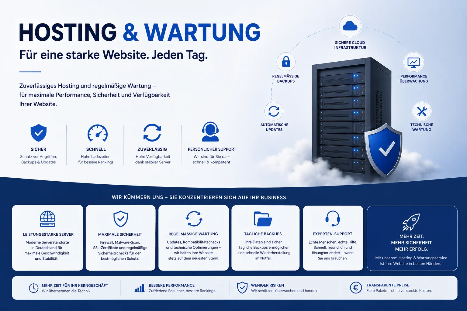 WordPress Hosting & Wartung Schweiz – Managed & DSGVO-konform
