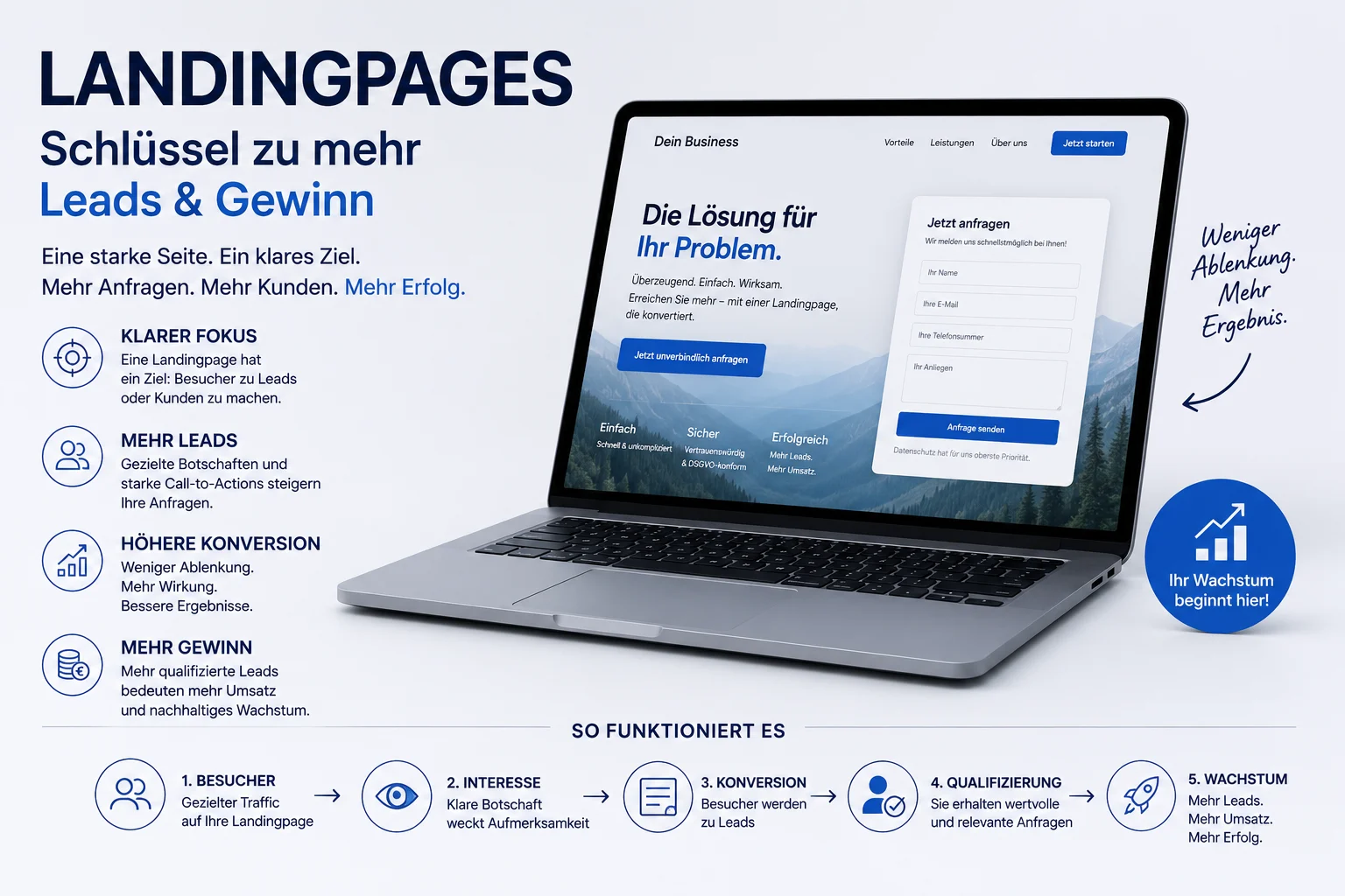Landingpages für mehr Leads & Conversions